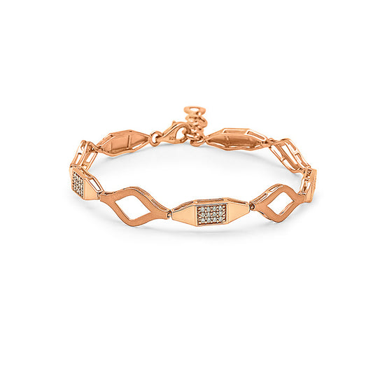 Rose Gold Queen Link Bracelet