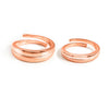 Rose Gold Love Band Couple Rings