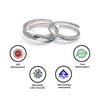 Silver Forever Linked Couple Rings