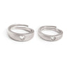 Silver Better Half Couple Rings