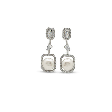 Silver Precious Pearl Earrings