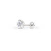Silver Solitaire Dream 6 mm Earrings