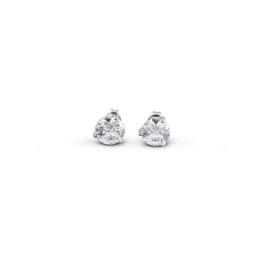 Silver Solitaire Dream 4 mm Earrings