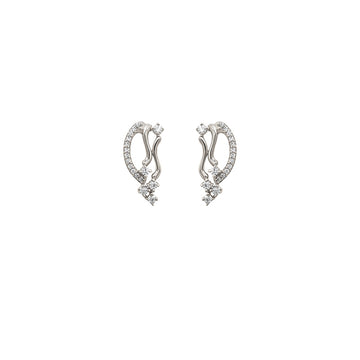 Silver Abstract Earrings