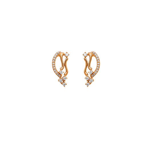 Rose Gold Abstract Earrings