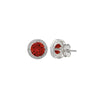 Silver Cherry Crush 6mm Round Studs