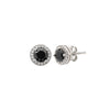 Silver Night Aura 6mm Round Studs