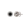 Silver Night Aura 6mm Round Studs