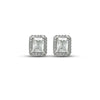 Silver Queen Square Earrings