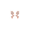 Rose Gold Rose Petal Earrings