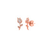 Rose Gold Rose Petal Earrings