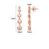 Rose Gold Hanging Drop Earrings
