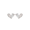 Silver Heart Lit Earrings