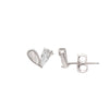 Silver Heart Lit Earrings