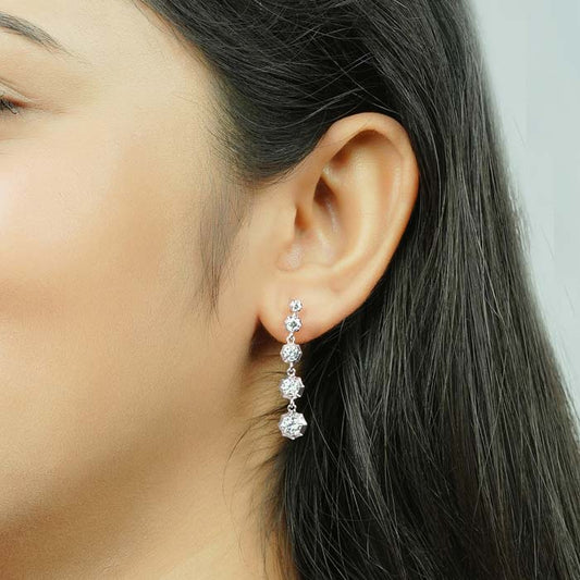 Silver Hanging Drop Earrings