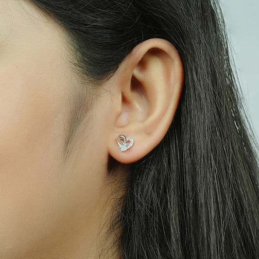 Silver Heartfelt Earrings
