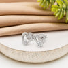 Silver Heartfelt Earrings
