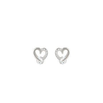 Silver Heartfelt Earrings