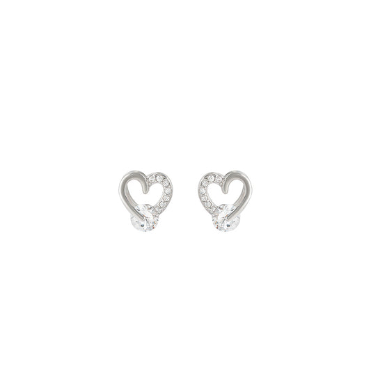 Silver Heartfelt Earrings