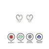 Silver Heartfelt Earrings