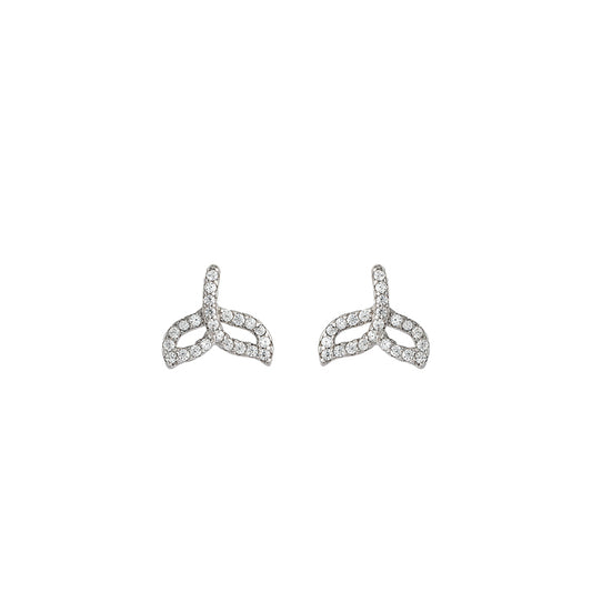 Silver Mini Mermaid Tail Earrings