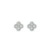 Silver Clover Bloom Earrings