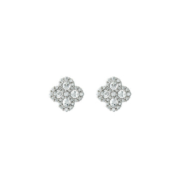 Silver Clover Bloom Earrings