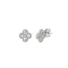 Silver Clover Bloom Earrings