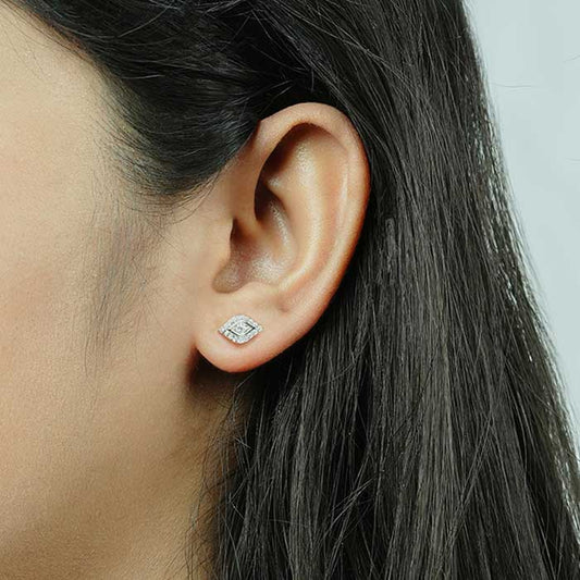 Silver Ocean Eye Studs