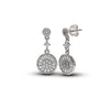Silver Wheel Dangle Earrings