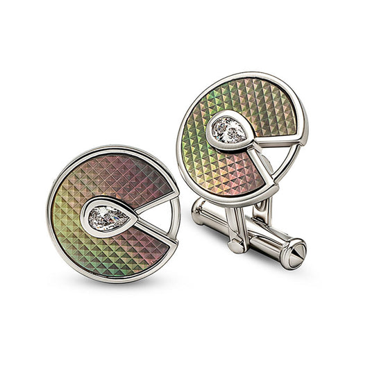 Silver Aurora Pearl (MOP) Limited Edition Cufflinks