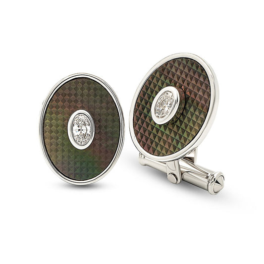 Silver Aurora Pearl (MOP) Limited Edition Cufflinks