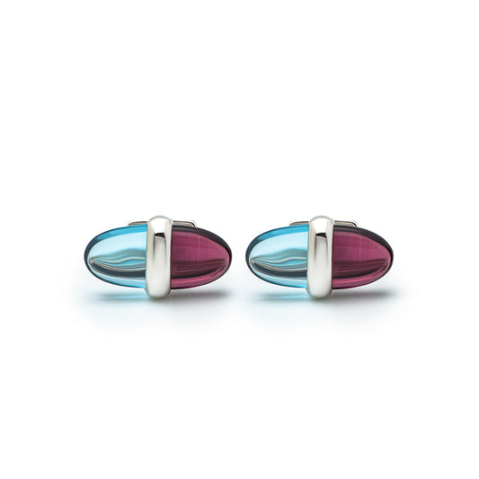 Silver Aqua Violet Limited Edition Cufflinks