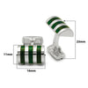 Silver Green Stripe Limited Edition Cufflinks