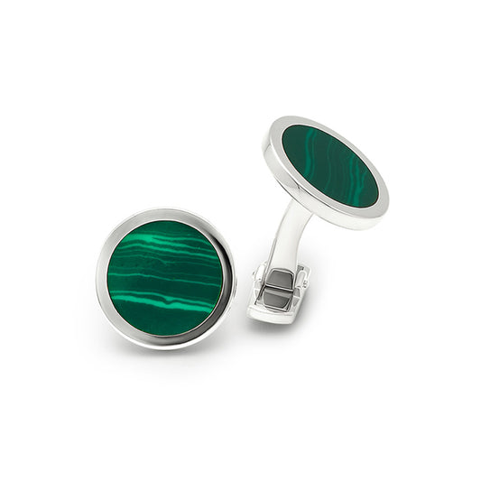 Silver Green Tide Crystal Limited Edition Cufflinks