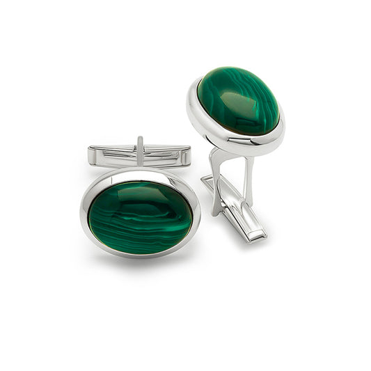 Silver Malachite Limited Edition Cufflinks