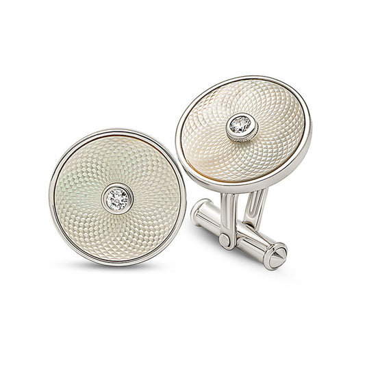 Silver Moonlit Pearl (MOP) Limited Edition Cufflinks