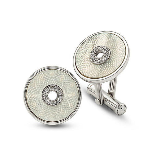 Silver Moonlit Pearl (MOP) Limited Edition Cufflinks