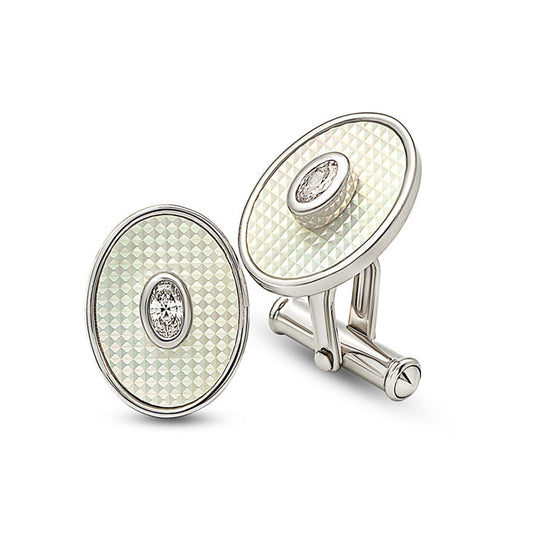 Silver Moonlit Pearl (MOP) Limited Edition Cufflinks