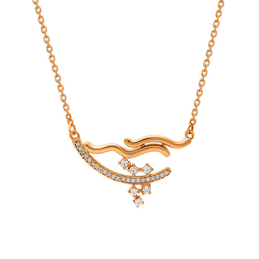 Rose Gold Abstract Necklace