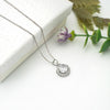 Silver Moonlit Pendant with Box Chain
