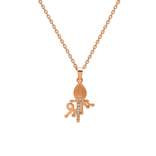 Rose Gold Shree Pendant with Chain