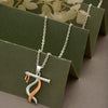 Two Tone Rose Gold Baasuri Pendant with Chain