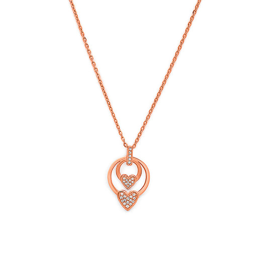 Rose Gold Love Ringelet Pendant with Chain