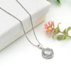 Silver Radiant Pendant with Box Chain