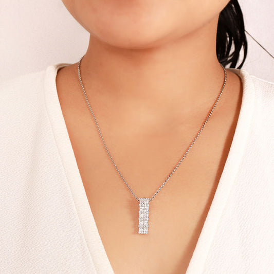 Silver Luminary Pendant with Link Chain