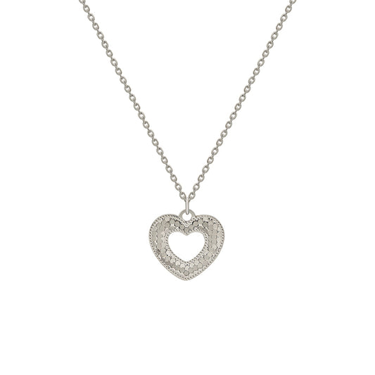 Silver Classic Heart Pendant with Chain