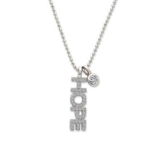 Silver Crystal Hope Necklace