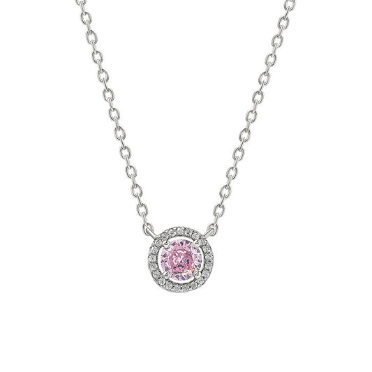 Silver Pink Pixie Necklace