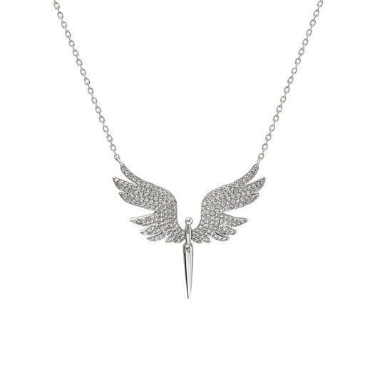 Silver Mystic Angel Necklace